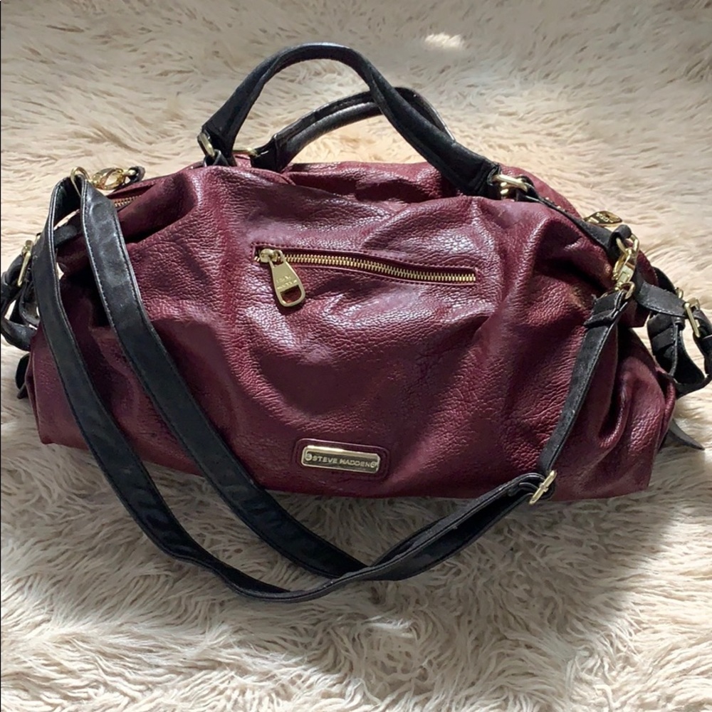 Maroon Steve Madden bag.